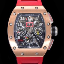 레플리카 [리차드밀레] 남성용 RM11 크로노그래프 오토매틱 18K 로즈골드 50미리 스켈래톤 블랙다이얼 RIC08718  