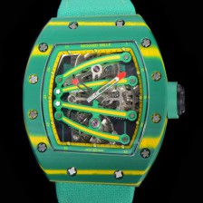 레플리카 [리차드밀레] 남성용 리차드밀 RM59-01 요한블랙 투어빌론 카본재질 51mm 스켈레톤 다이얼 오토매틱 무브먼트 RIC01414  