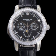 레플리카 [파텍필립] 남성용 Ref.5073P 그랜드 컴플리케이션 문페이즈 오토매틱 다이아몬드셋팅 42mm 가죽줄 블랙다이얼 pat9125  