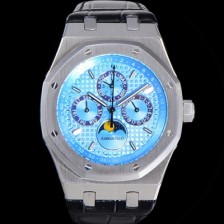 레플리카 [오데마피게] 남성용 로얄오크 퍼펙츄얼 캘린더 41mm 오토매틱 T5134 타입 가죽줄 블루다이얼 aud1513  