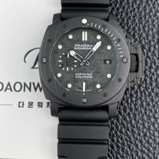 레플리카 [파네라이] 남성용 서브멀시브 마리나 밀리테어 카보테크 PAM00979 오토매틱 Cal.P9010 타입 47mm 카본제질 블랙 다이얼 pan5215  