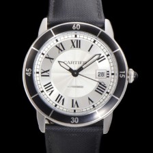 레플리카 [까르띠에] 롱드 끄로아지에 WSRN0002 오토매틱 ETA2824-2 42mm 남성용시계 나토천스트랩 화이트 다이얼 car69312  