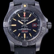 레플리카 [브라이틀링] 남성용 어벤져 블랙브라이드 오토매틱 A2836-2 티타늄캐이스소재 나일론/나토천 44미리 블랙다이얼 BRE75659  