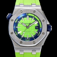 레플리카 [오데마피게] 남성용 옐로 세라믹 다이버!!로얄오크 오프쇼어15710ST.OO.A038CA.01 옐로 와플 다이얼 오토매틱 무브먼트 AUD12255  