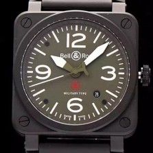 레플리카 [벨엔로스] 남성용 에비에이션 밀리터리 타입 지아이조 오토메틱 그린다이얼 BEL4210  