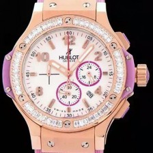 레플리카 [휴블렛] 여성용 빅뱅 에볼루션 쿼츠 다이아몬드 버젼 화이트다이얼 HUB4205  