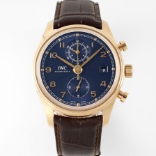 레플리카 [아이더블유씨] 남성용 포루투기즈 IW390305 18k 로즈골드 42mm 크로노그래프 오토매틱 무브먼트 블루 다이얼 iwc4097  