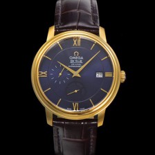 레플리카 [오메가] 남성용 드빌 424.53.40.21.03.001 프레스티지 코-액시얼 39.5mm  18K 옐로우골드 오토매틱 Cal.2627 타입 블루 다이얼 omg0177  
