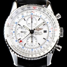 레플리카 [브라이틀링] 남성용 업그레이드형!!네비타이머 월드 A2432212|G571|756P|A20BA.1 지엠티 크로노그래프 화이트 다이얼 오토매틱 무브먼트 BRE0211  