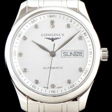 레플리카 [론진] 남성용 마스터 컬렉션 L2.755.5.97.7 클래식 데이데이트 논크로노 모델!! 화이트 텍스쳐드 다이얼 브레이슬릿 오토메틱 무브먼트 LON0410  