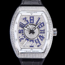 레플리카 [프랭크뮬러] 남성용 뱅가드 오토매틱 CZ02 타입 44미리 보석/큐빅 케이스 가죽줄 보석다이얼 fra24816  