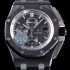 레플리카 [오데마피게] 남성용 NEW MOVT UP!! 로얄오크 오프쇼어 26400AU.OO.A002CA.01 블랙 세라믹 베젤 크로노그래프 블랙 와플 다이얼 오토매틱 무브먼트 AUD40200  