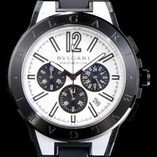 레플리카 [불가리] 남성용 신상품 업데이트!! 디아고노 102305 DG42WSMCVDCH 크로노그래프 마그네슘 PVD 화이트 다이얼 쿼츠 무브먼트 BVL4255  