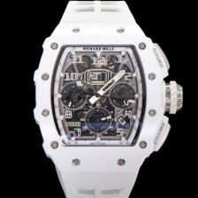 레플리카 [리차드밀레] 남성용 RM11-03 티타늄 케이스/블랙 PVD코딩 베젤 크로노그래프 50mm 오토매틱 무브먼트 스켈레톤 다이얼 ric0257  