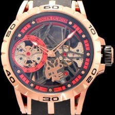 레플리카 [로저드뷔] 남성용 엑스칼리버 블랙&래드 다이얼 오토매틱 무브먼트 ROG4215  