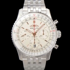 레플리카 [브라이틀링] 남성용 네비타이머 AB0139211G1P1 크로노그래프 ETA7750-2 타입 오토매틱 43mm 메탈줄 화이트 다이얼 bre6003  