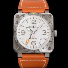 레플리카 [벨엔로즈] 남성용 인스트루먼트03 BR0393-GMT-STSCA 오토매틱 2836타입 42mm 우레탄줄 화이트 다이얼 bel4118  