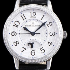 레플리카 [예거르꿀르뜨] 남성용 랑데부 나잇&데이 3468421 레이디 워치 최상급 다이아몬드 세팅 문페이즈 화이트 텍스쳐드 다이얼 오토매틱 무브먼트 JAG0413  