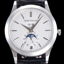 레플리카 [파텍필립] 남성용 신형!!컴플리케이션 5396G-011 에뉴얼 캘린더 데이-데이트 문페이즈 화이트 다이얼 Cal.324 S C 오토매틱 무브먼트 PAT0100  