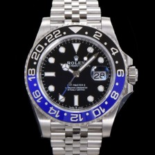 레플리카 [로렉스] 남성용 신형 지엠티 마스터II 최종형 m126710 (베트걸) 파워에이드 904L스틸 !! 신형 Cal. 3285 오토매틱 무브먼트 듀얼 타임 블루/블랙 투톤 24시간 회전 베젤 블랙 다이얼 ROL05953  