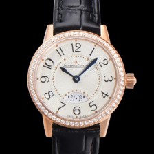 레플리카 [예거르꿀뜨르] 여성용 마스터 울트라 퍼페추얼 캘린더 쿼츠 34mm 18K 로즈골드 다이아베젤 화이트다이얼  jag87295  