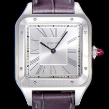 레플리카 [까르띠에]남여공용 산토스 두몽트 쿼츠 커플시계 38미리 43미리/38미리 M/S 실버다이얼 CAR29758  