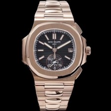 레플리카 [파텍필립] 남성용 노틸러스 5980/1R-001 18k 로즈골드 오토매틱 Cal.CH 28-520 C 타입 40.5mm 메탈줄 블랙 다이얼 pat2229  