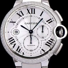 레플리카 [까르띠에] 남성용 발롱블루 드 까르띠에 WE902001화이트 다이얼 크로노그래프 업버전 7750-2 오토매틱 무브먼트 CAR0132  