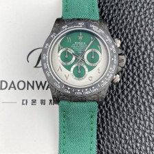 레플리카 [로렉스]남성용 데이토나 DIW 포지드카본 커스텀 40미리 크로노그래프 오토매틱 Cal.4130 무브먼트 그린 다이얼 rol5650  