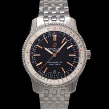 레플리카 [브라이틀링] 남성용 네비타이머 A17326241B1A1 크로노그래프 오토매틱 2824 타입 41mm 메탈줄 블랙 다이얼 bre6032  