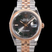 레플리카 [로렉스] 남성용 904L스틸!! 2023신형 데이져스트 36mm II m126231 !! 로즈골드 그레이 다이얼 브레이슬릿 신형 Cal.3235 오토매틱 무브먼트 ROL19327  