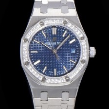 레플리카 [오데마피게] 여성용 로얄오크 점보 엑스트라씬 오토매틱 34미리 블루다이얼 AUD87437  