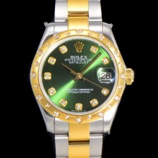 레플리카 [로렉스] 여성용 데이져스트 오이스터 31mm 레이디 오토매틱 하모니 베젤 18K옐루골드 투톤콤비 3열 브레이슬릿 메탈줄 그린다이얼 rol56874  