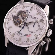 레플리카 [제니스] 남성용 NEW 신상!!엘 프리매로 03.2080.4021/81.C714 크로노마스터 11시방향 스켈레톤 다이얼 화이트 다이얼 오토매틱 무브먼트 ZEN4213  