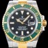 레플리카 [로렉스] 남성용 New 업그레이드형!! 서브마리너 116613-LN-97203 데이트 투톤콤비 그린 세라믹 베젤UP!! 고급스러운 18K 옐로우골드 콤비 블랙 다이얼 브레이슬릿 오토매틱 무브먼트 ROL0534  