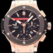 레플리카 [휴블렛] 남성용 빅뱅 루나 로사 리미티드 에디션 블랙다이얼 HUB0405  