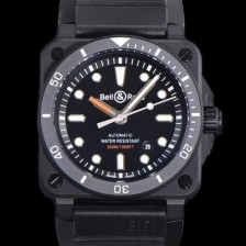 레플리카 [벨엔로즈] 남성용 BR03-92 다이버 오토매틱 ETA2836-2 타입 42mm 우레탄줄 블랙다이얼 bel92784  