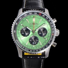 레플리카 [브라이틀링] 남성용 네비타이머 AB0137241L1P1 크로노그래프 ETA7750-2 타입 오토매틱 43mm 가죽줄 그린 다이얼 bre5997  