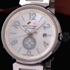 레플리카 [루이비통] 남성용 자개 무늬 화이트 다이얼 탕부르 LOU4210  