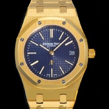 레플리카 [오데마피게] 로얄오크 점보 엑트라-씬 오토매틱 Cal.2121 타입 39mm 남성용 18K옐루골드도금 블랙다이얼 aud14859  