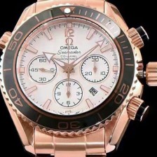 레플리카 [오메가] 남성용 시마스터 플래닛오션 222.30.38.50.01 18k 로즈골드 크로노그래프 화이트 다이얼 오토매틱 무브먼트 OMG0030  