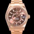레플리카  [로렉스] 남성용 스카이더웰러 오이스터 퍼페츄얼 오토매틱 Cal.9001타입 42미리 18K 로즈골드 브라운 다이얼 rol5294  