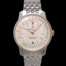 레플리카 [브라이틀링] 남성용 네비타이머 A17326211G1A1 크로노그래프 오토매틱 2824 타입 41mm 메탈줄 화이트 다이얼 bre6031  