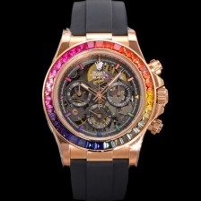 레플리카 [로렉스]남성용 데이토나 40mm 크로노그래프 18k 로즈골드 오토매틱 Cal.4130 무브먼트 스켈레톤 다이얼 rol5381  