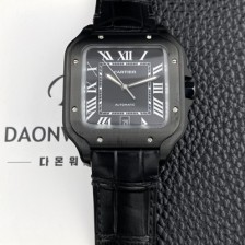 레플리카 [까르띠에] 남성용 산토스 드 까르띠에 워치 WSSA0039 라지 39.8mm 오토매틱 9015 무브먼트 블랙 다이얼 car69394  