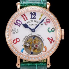 레플리카 [프랭크뮬러] 론드 래디 컬러드림 투어빌론 34mm 다이아세팅 화이트다이얼 FRA21176  