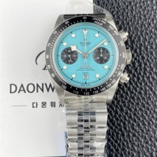 레플리카 [튜더] 남성용 헤리티지 블랙베이 M79360N 크로노그래프 팬더 41mm 오토매틱 7750무브먼트 플라밍고 블루 다이얼 tud5139  