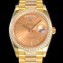 레플리카 [로렉스] 남성용 데이데이트 오토매틱 Cal.3235타입 36mm 금장시계 옐루골드 올금 다이아베젤부착 메탈줄 골드다이얼rol92680  