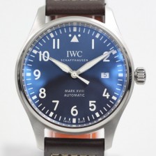 레플리카 [아이더블유씨] 남성용 파일럿 워치 마크 XVIII IW327004 어린왕자 에디션 센트럴 해킹 세컨즈 40mm 블루 다이얼 오토매틱 무브먼트 iwc4074  