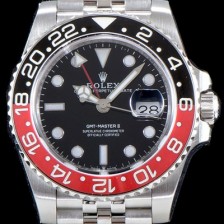 레플리카 [로렉스] 남성용 최신 업그레이드 버전!!지엠티 마스터II 126710BLRO-0001 듀얼 타임 블랙/레드 투톤 24시간 회전 베젤 블랙 다이얼 5선 쥬빌리 브레이슬릿 오토매틱 무브먼트 ROL0035  
